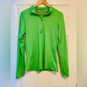 Womens Green Nike Pullover Top Size Small